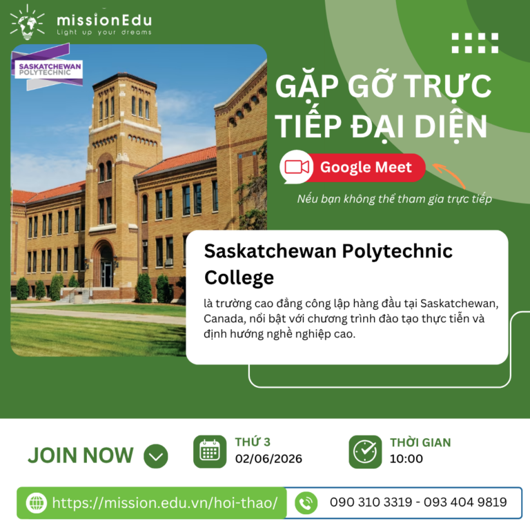 Mission Edu gặp gỡ đại diện SASKATCHEWAN POLYTECHNIC COLLEGE