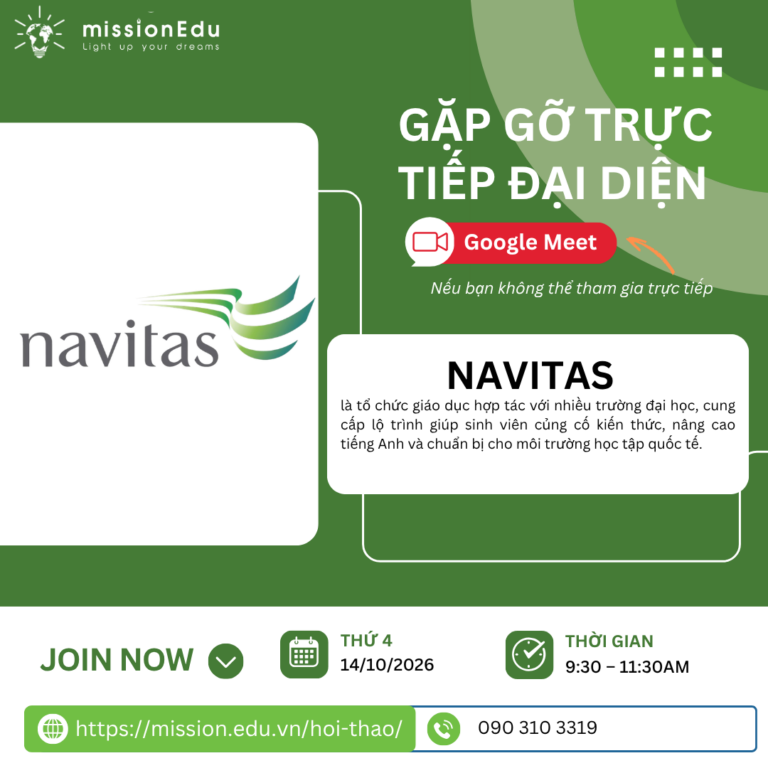 CÙNG MISSION EDU GẶP GỠ ĐẠI DIỆN TỔ CHỨC GIÁO DỤC NAVITAS