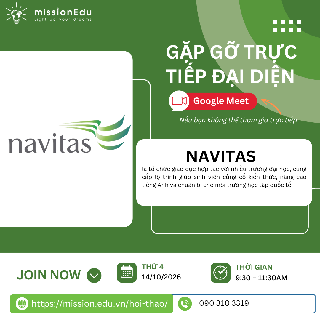 CÙNG MISSION EDU GẶP GỠ ĐẠI DIỆN TỔ CHỨC GIÁO DỤC NAVITAS