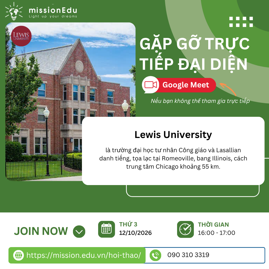 MISSION EDU ĐÓN TIẾP ĐẠI DIỆN TRƯỜNG LEWIS UNIVERSITY