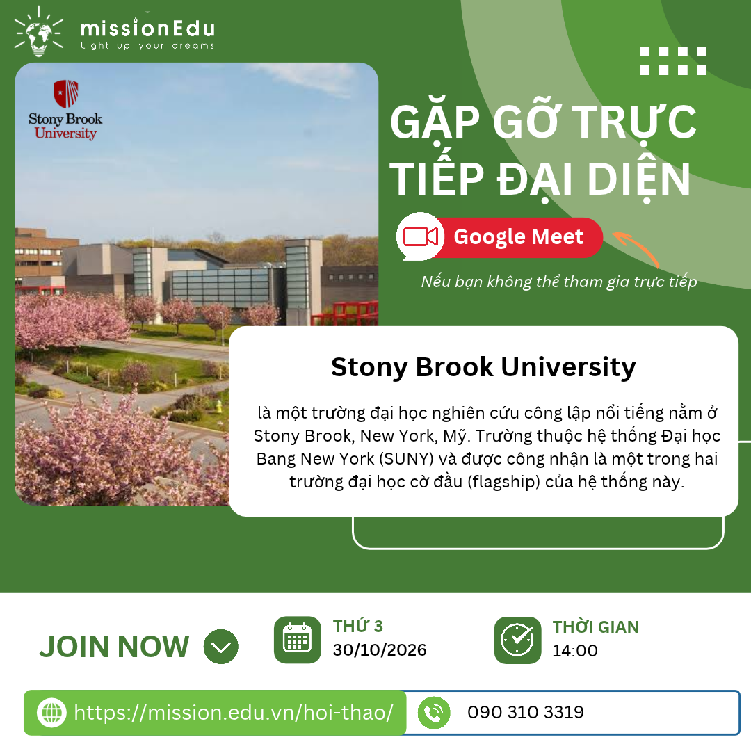 MISSION EDU VINH HẠNH ĐÓN TIẾP ĐẠI DIỆN STONY BROOK UNIVERSITY
